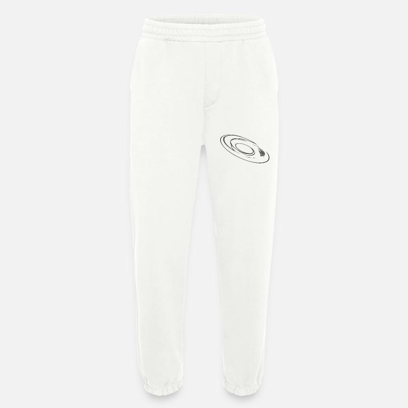 Geometric three-dimensional circular disk - Heavyweight Jogging Pants - made by SPREAD  - OFF WHITE