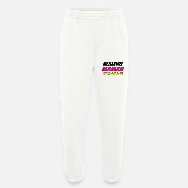 BEST MOM IN THE GALAXY - Heavyweight Jogging Pants - made by SPREAD  - OFF WHITE