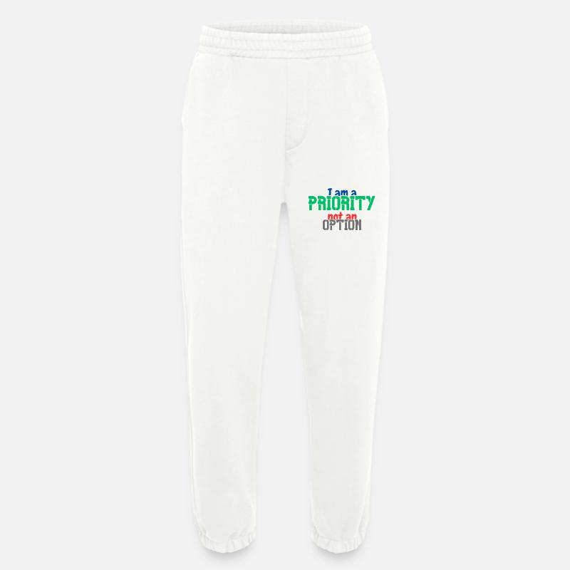 Priority not option - Heavyweight Jogging Pants - made by SPREAD  - OFF WHITE