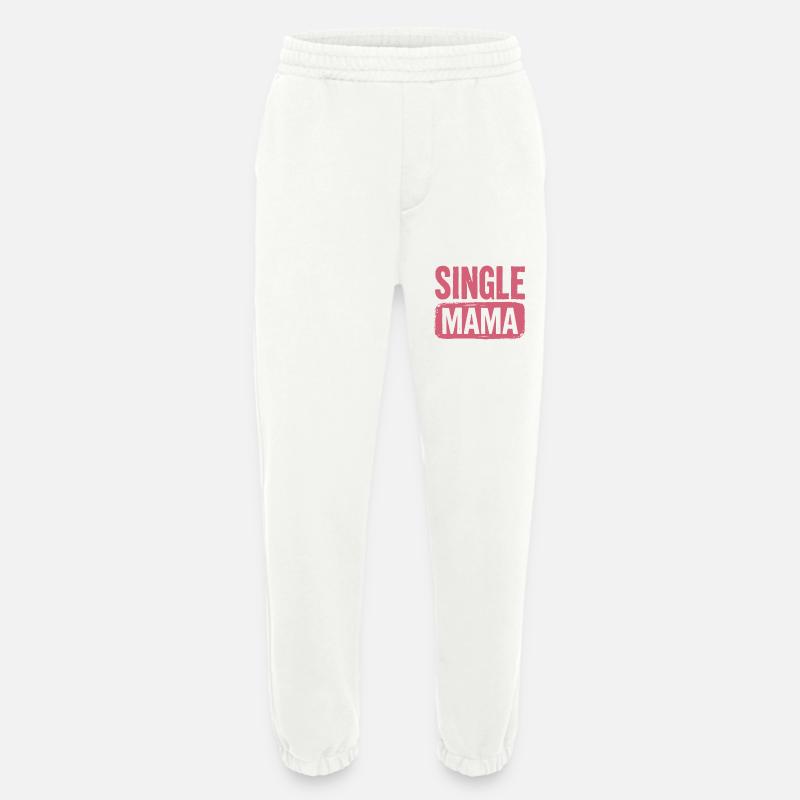 Single Mama Power Spruch - Heavyweight Jogginghose - made by SPREAD - OFF WHITE