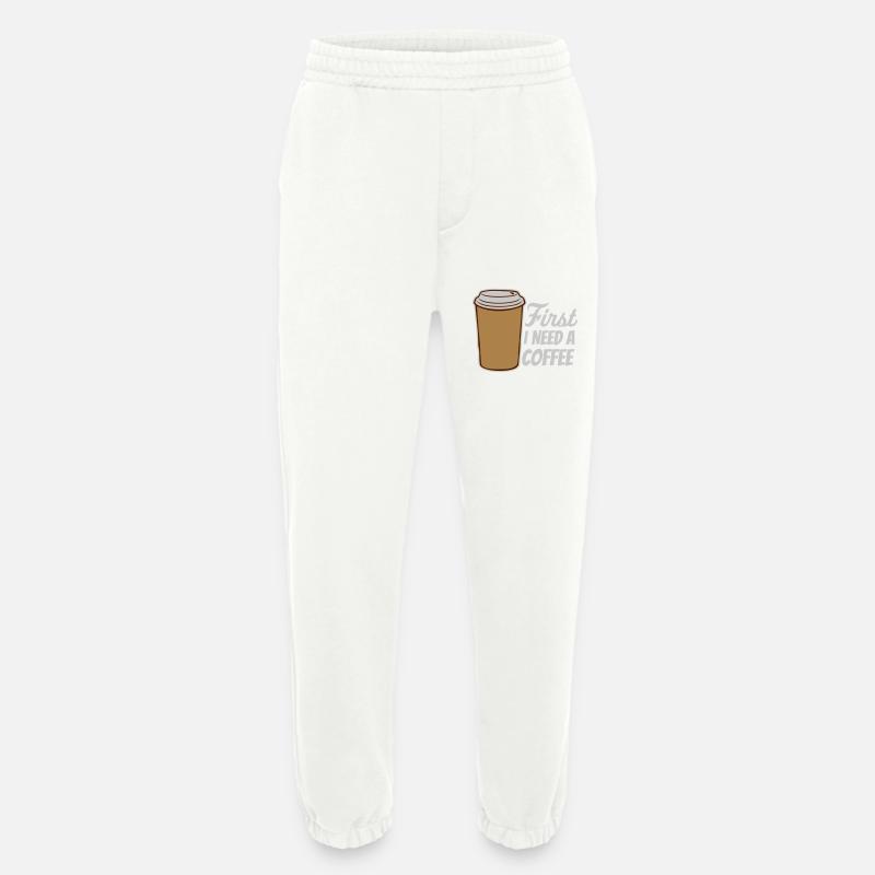 Fist I need Coffee - Heavyweight Jogginghose - made by SPREAD  - OFF WHITE