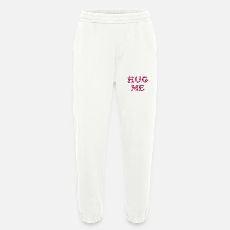 Hug Me mit Rosenblättern - Heavyweight Jogginghose - made by SPREAD - OFF WHITE