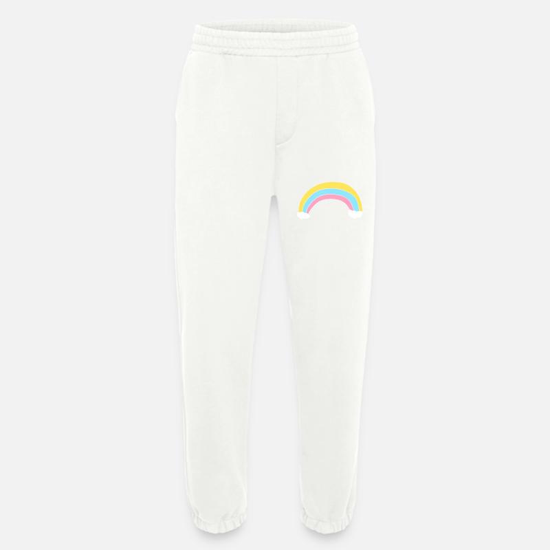 Rainbow icon clouds - Heavyweight Jogging Pants - made by SPREAD  - OFF WHITE