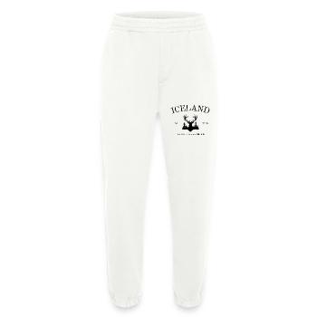 Reykjavik - Islande - Atlantique Nord - Cadeau gratuit - Pantalon de jogging bio épais fabriqué en UE - OFF WHITE - Devant