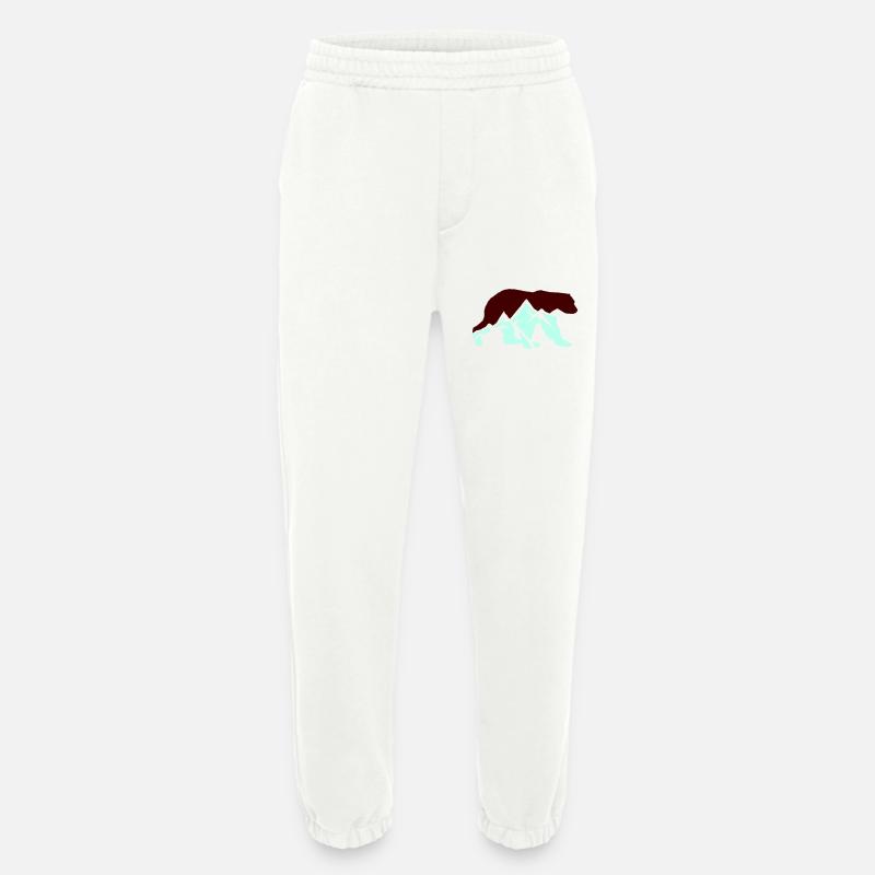 braunbär silhouette berge - Heavyweight Jogginghose - made by SPREAD - OFF WHITE