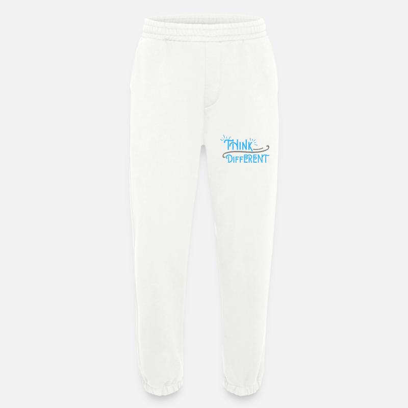 Think Differnet Blue Grey Design - Heavyweight Jogging Pants - made by SPREAD  - OFF WHITE