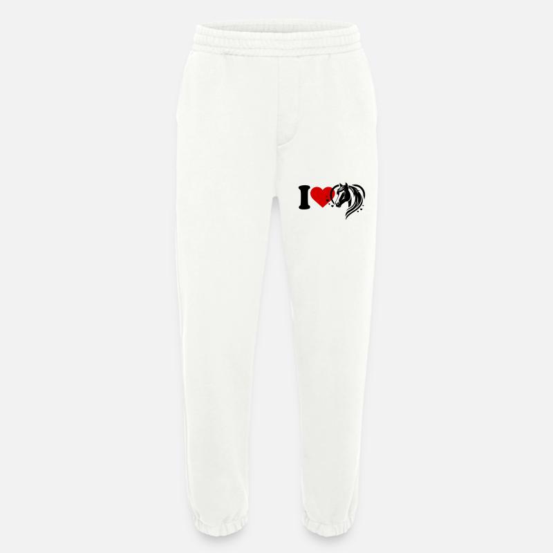 I love Pferde - Heavyweight Jogginghose - made by SPREAD  - OFF WHITE