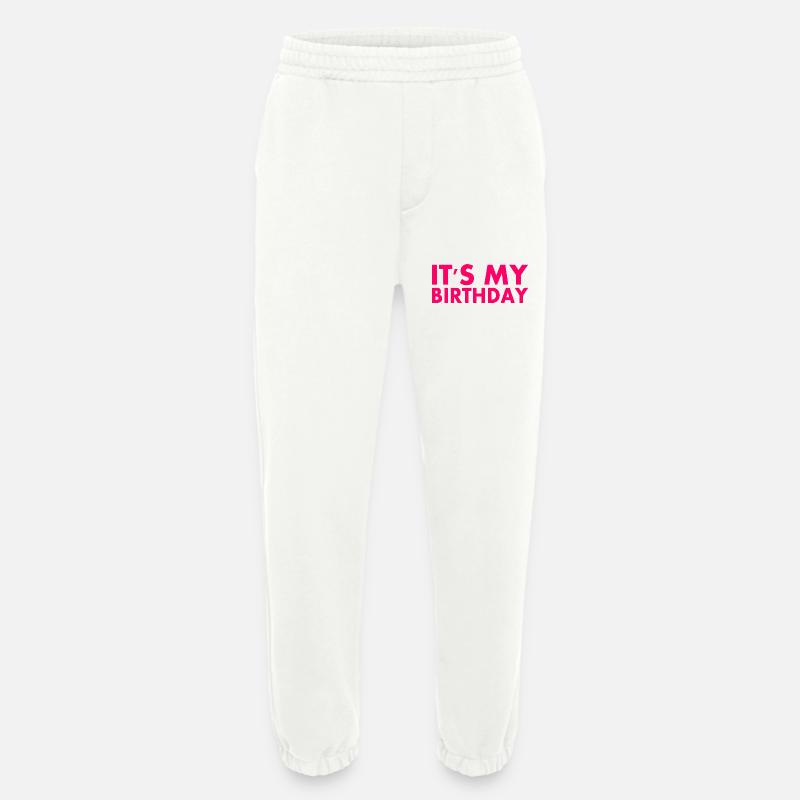 C’est mon anniversaire - Pantalon de jogging bio épais fabriqué en UE - OFF WHITE