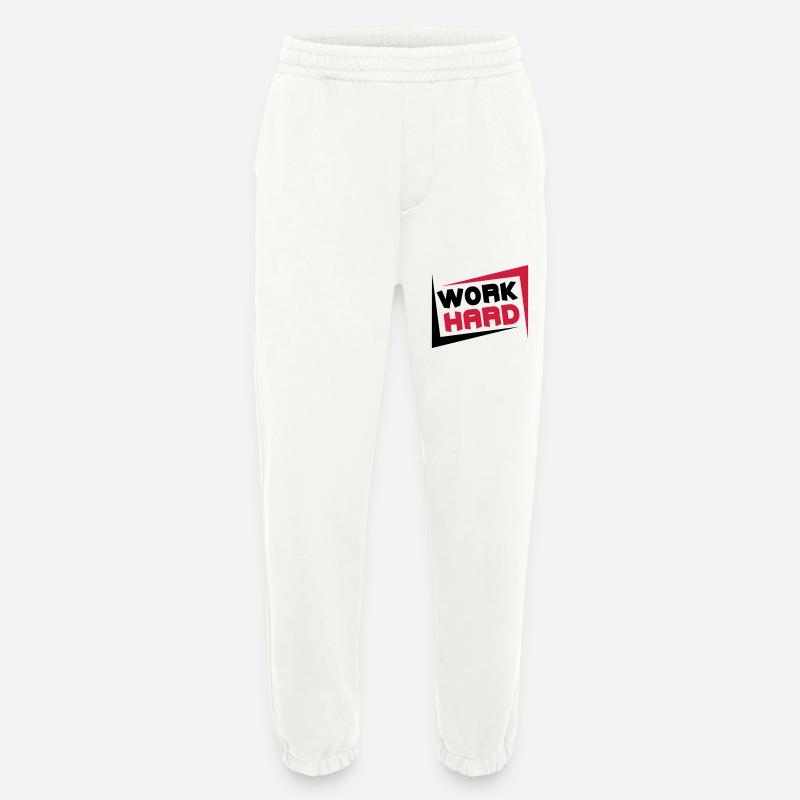 Work Hard - Heavyweight Jogginghose - made by SPREAD  - OFF WHITE