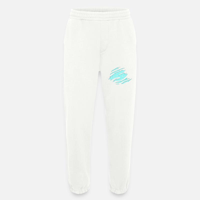 Binary numbers matrix - Heavyweight Jogging Pants - made by SPREAD  - OFF WHITE