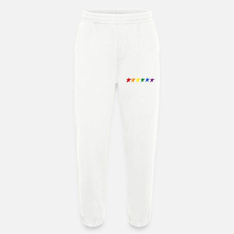 STERNE MIT LGTB-FARBEN - Heavyweight Jogginghose - made by SPREAD  - OFF WHITE