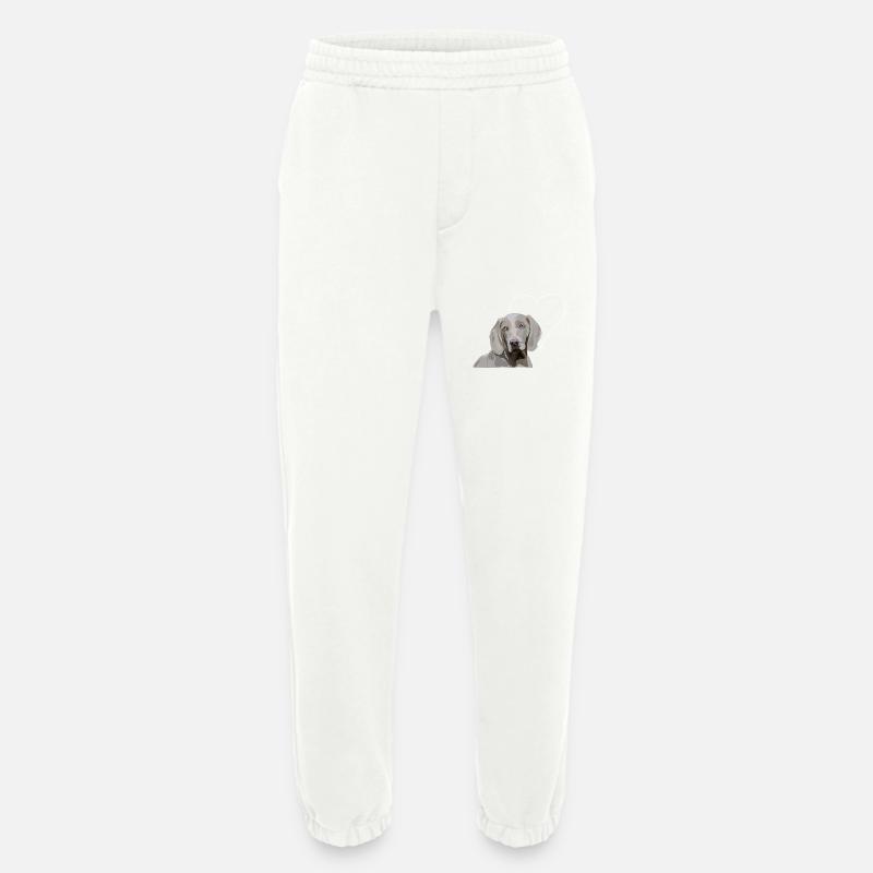 Weimaraner - 2ème anniversaire - Pantalon de jogging bio épais fabriqué en UE - OFF WHITE