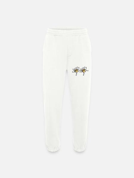 2 dancing party beers - Heavyweight Jogging Pants - made by SPREAD - OFF WHITE