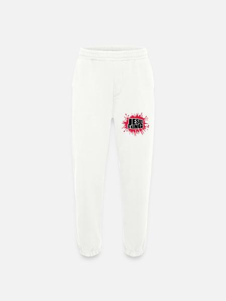 jesus is king quote - Heavyweight Jogging Pants - made by SPREAD  - OFF WHITE