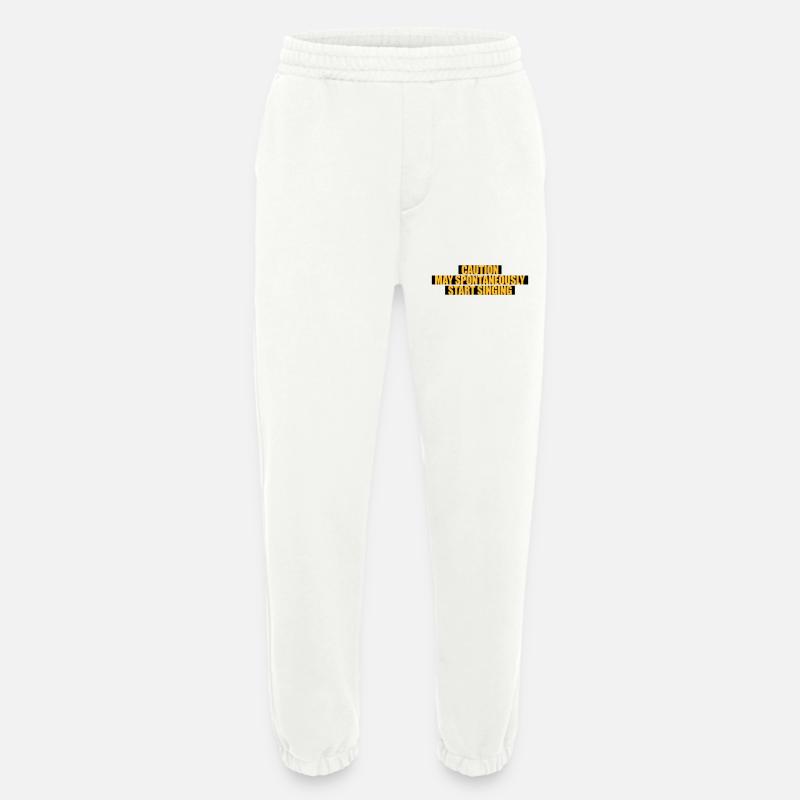 peut spontanément commencer à chanter - Pantalon de jogging bio épais fabriqué en UE - OFF WHITE