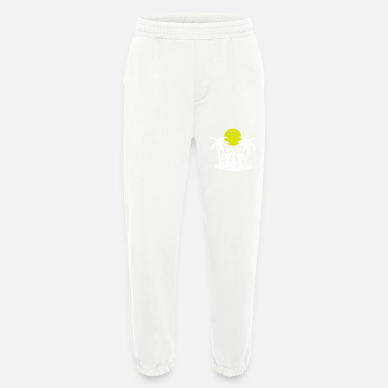 Island Beach Party Drinking - Heavyweight Jogging Pants - made by SPREAD - OFF WHITE