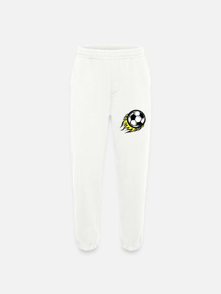 Soccer Symbol Fire - Heavyweight Jogging Pants - made by SPREAD - OFF WHITE