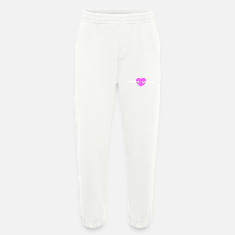 Married Wedding Heart - Heavyweight Jogging Pants - made by SPREAD  - OFF WHITE