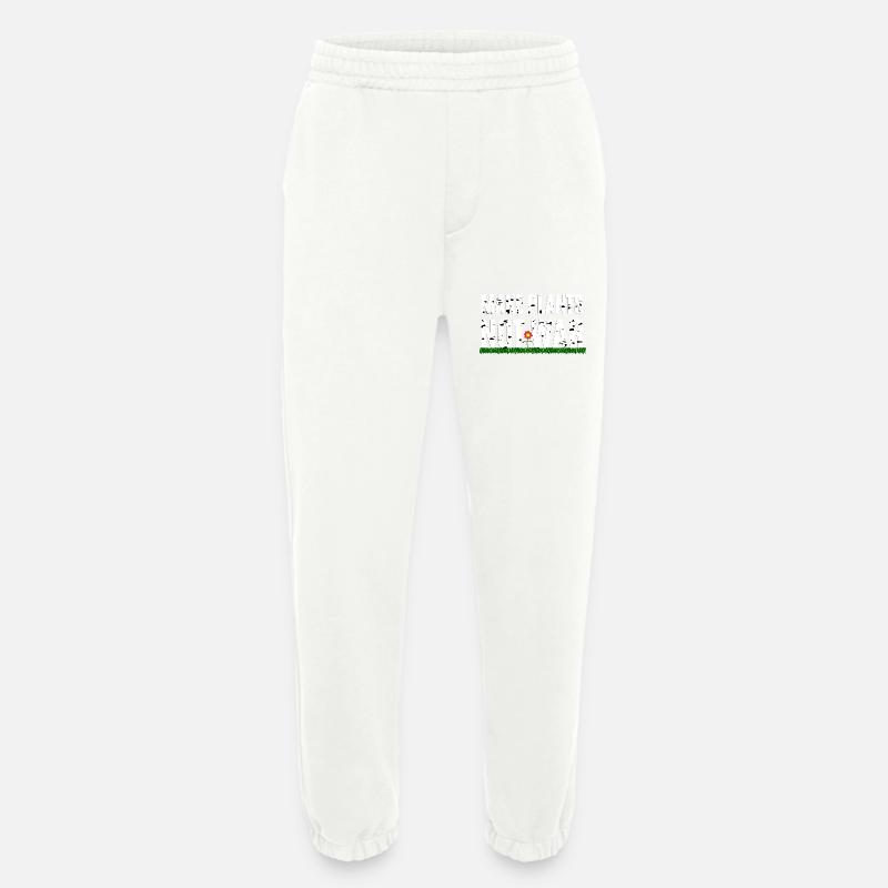 Make Plants Not War - Heavyweight Jogging Pants - made by SPREAD  - OFF WHITE
