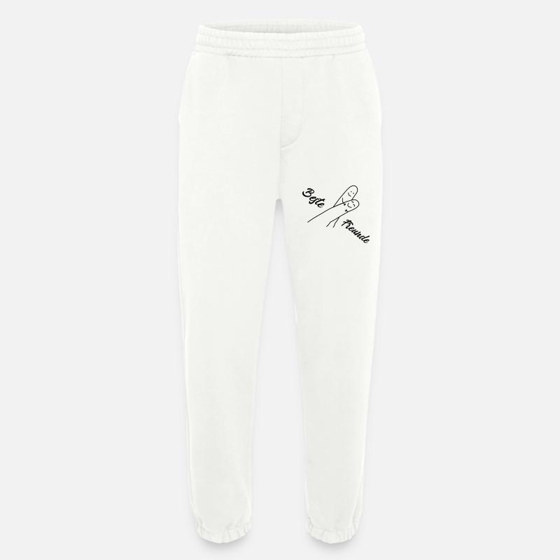 beste freunde - Heavyweight Jogginghose - made by SPREAD  - OFF WHITE