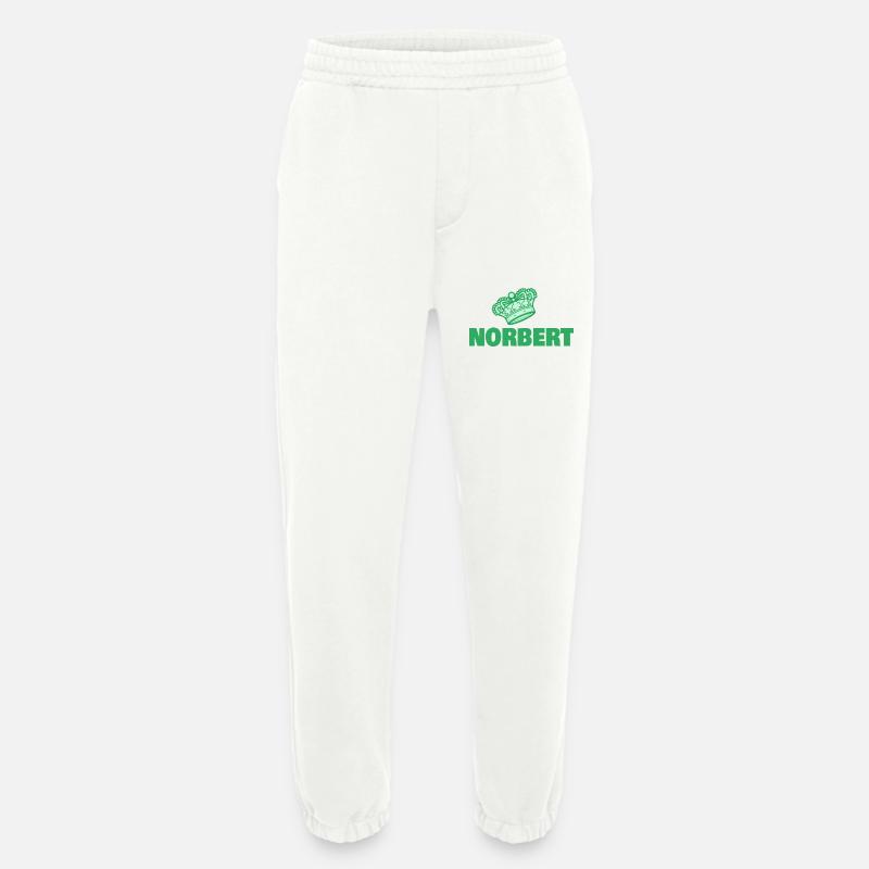 First name Norbert - Heavyweight Jogging Pants - made by SPREAD  - OFF WHITE