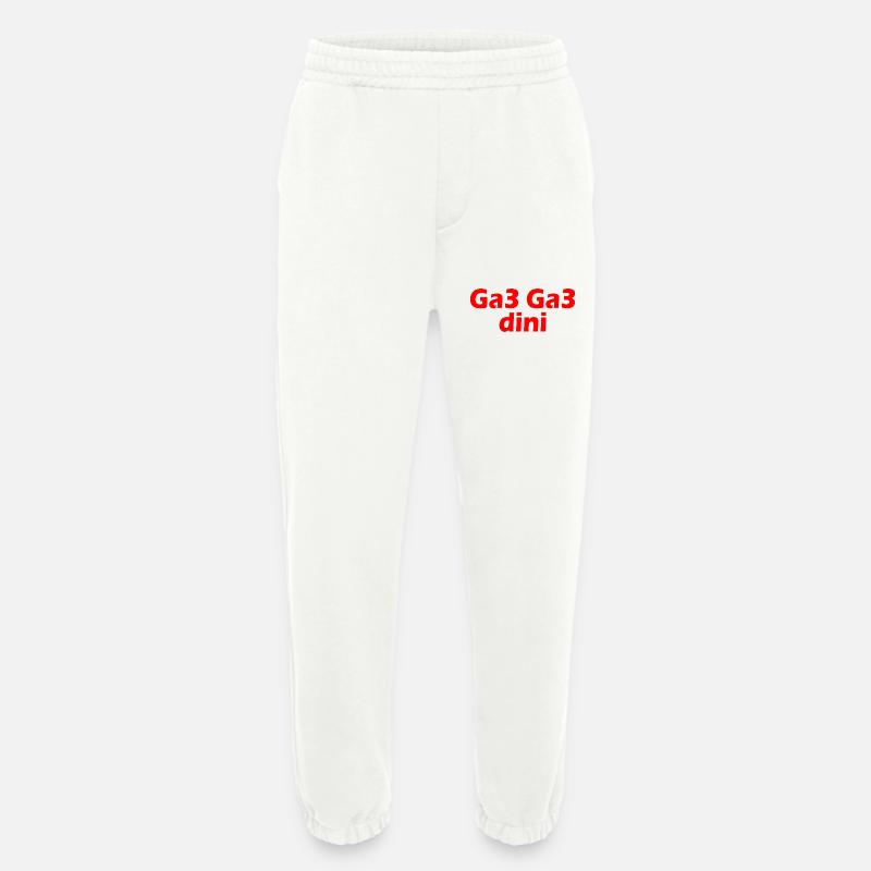 Ga3 ga3 dini - Pantalon de jogging bio épais fabriqué en UE - OFF WHITE
