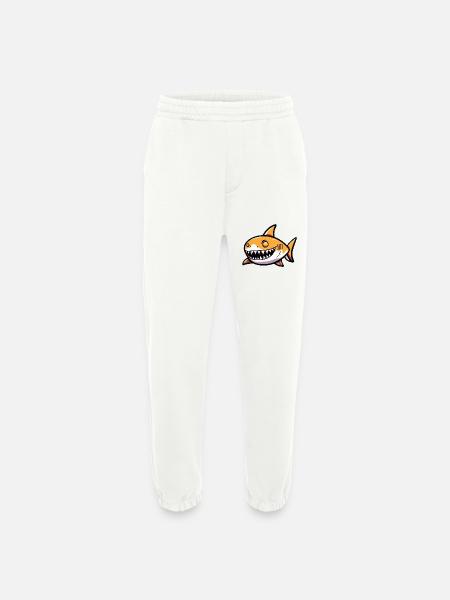 Requin Halloween Animal - Pantalon de jogging bio épais fabriqué en UE - OFF WHITE