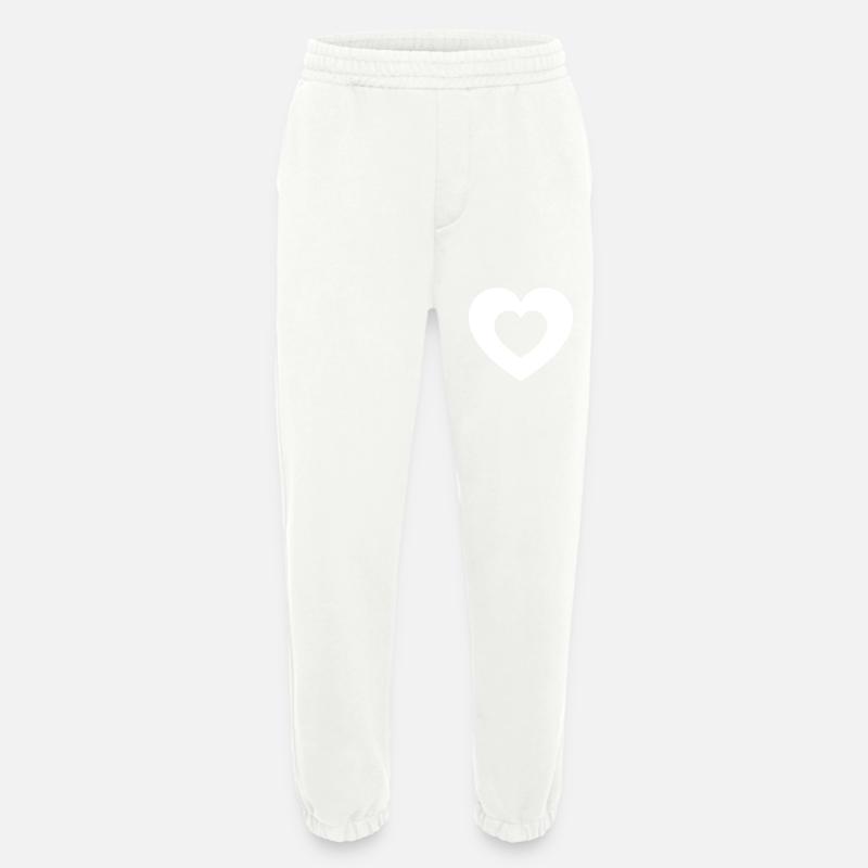 2 Herzen - Heavyweight Jogginghose - made by SPREAD  - OFF WHITE