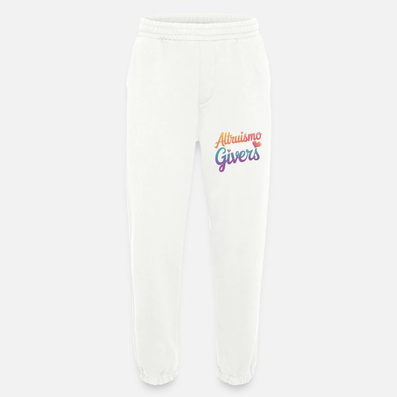 Altruisme Don désintéressé Donner d’école - Pantalon de jogging bio épais fabriqué en UE - OFF WHITE