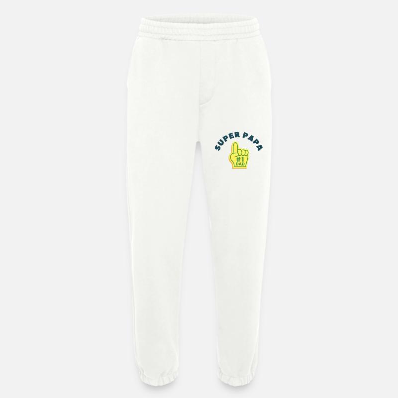 Super-Papa - Heavyweight Jogginghose - made by SPREAD  - OFF WHITE