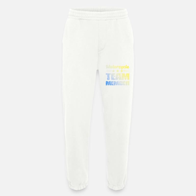 Motorcycle Team - Heavyweight Jogging Pants - made by SPREAD  - OFF WHITE