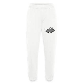 souris souris mignon petit rat rongeur amical - Pantalon de jogging bio épais fabriqué en UE - OFF WHITE - Devant