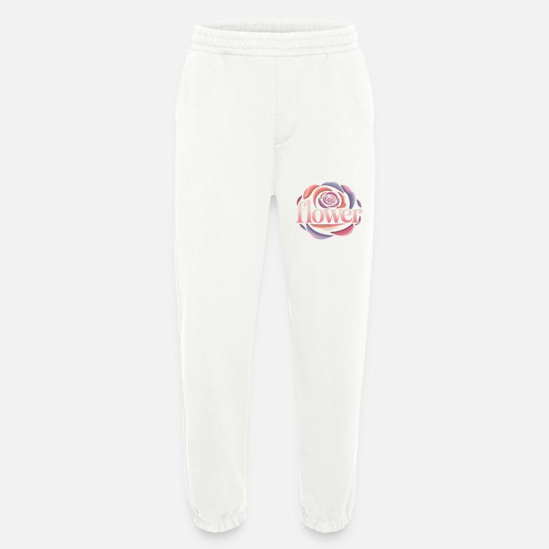 Blumen Logo - Cooles Gartendesign - Heavyweight Jogginghose - made by SPREAD  - OFF WHITE
