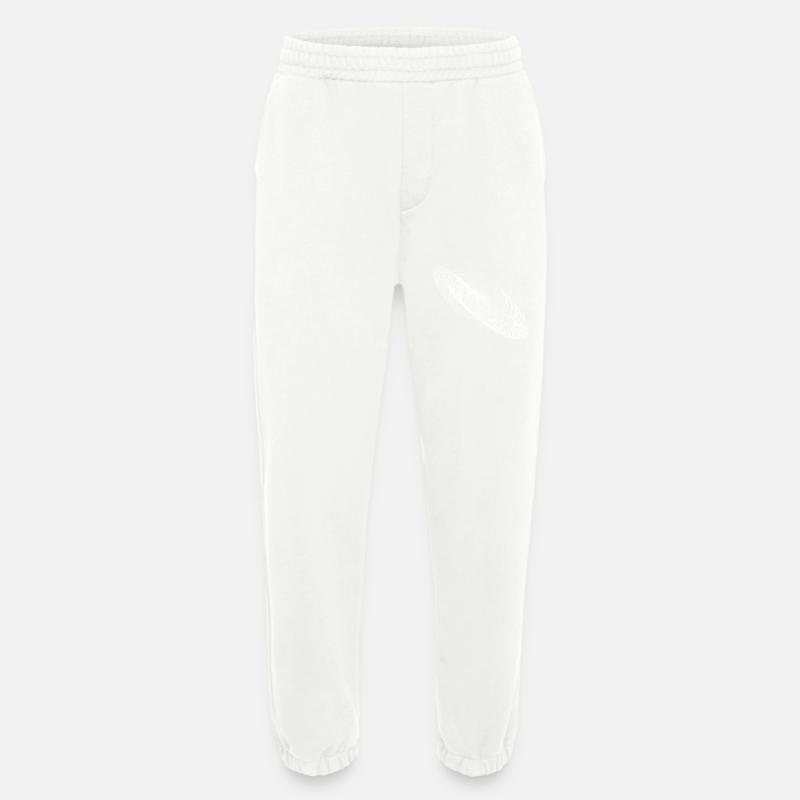 Abstract oscillation shape ellipse - Heavyweight Jogging Pants - made by SPREAD  - OFF WHITE