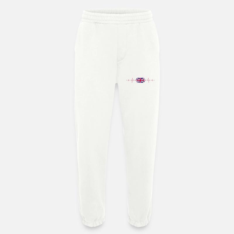 Union Jack Heartbeat Edition - Heavyweight Jogging Pants - made by SPREAD  - OFF WHITE