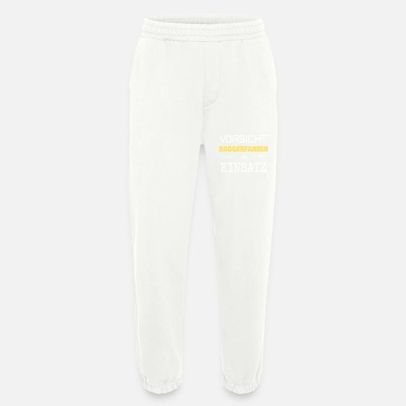 Excavator Operator - Heavyweight Jogging Pants - made by SPREAD  - OFF WHITE