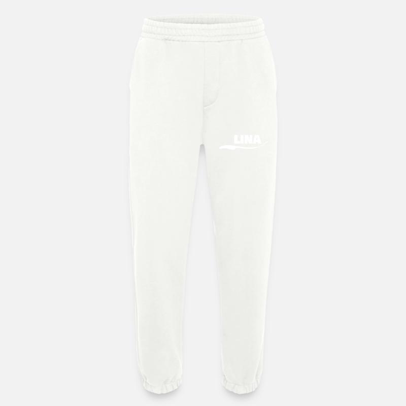 First name lina - Heavyweight Jogging Pants - made by SPREAD  - OFF WHITE