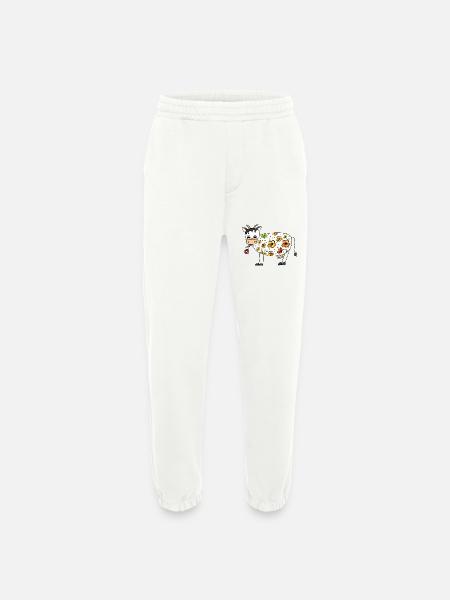 Vache - Pantalon de jogging bio épais fabriqué en UE - OFF WHITE