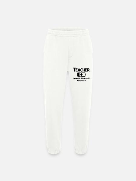 Teacher Summer Recharge Required - Heavyweight Jogging Pants - made by SPREAD - OFF WHITE