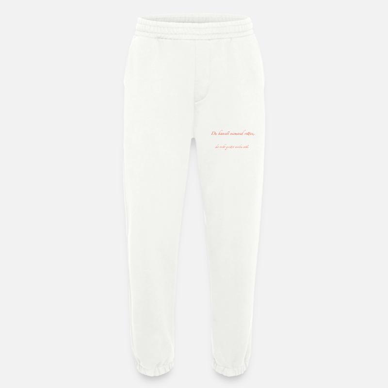 You can't save anyone - Heavyweight Jogging Pants - made by SPREAD - OFF WHITE