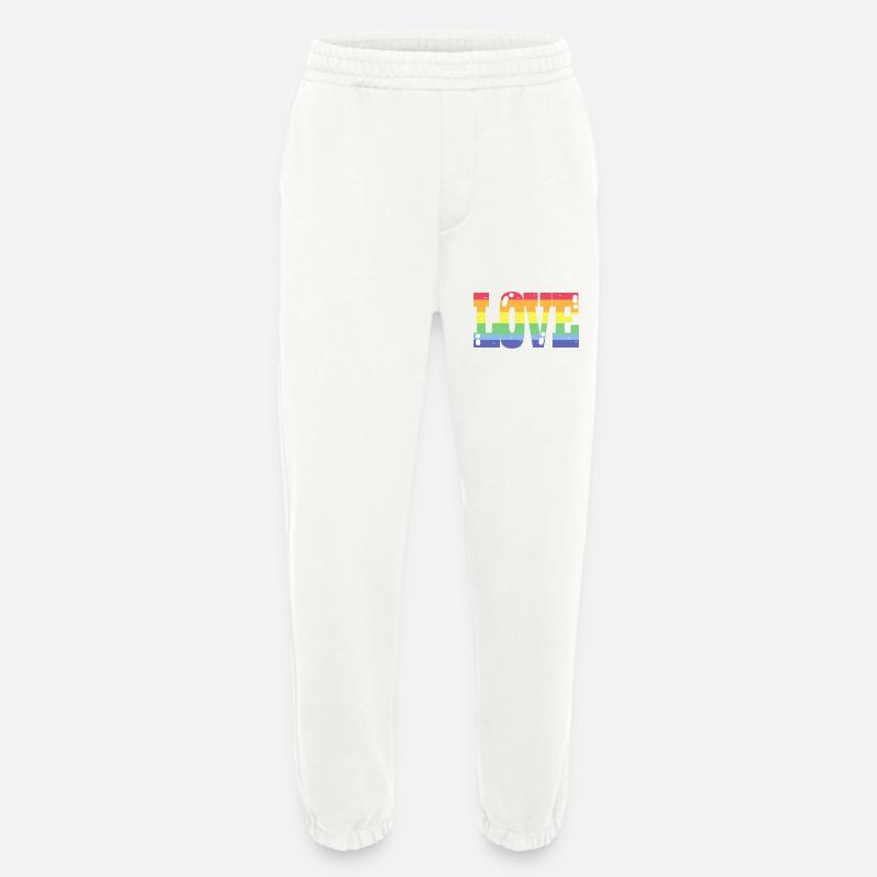 Pride Love Regenbogenfahne - Heavyweight Jogginghose - made by SPREAD  - OFF WHITE