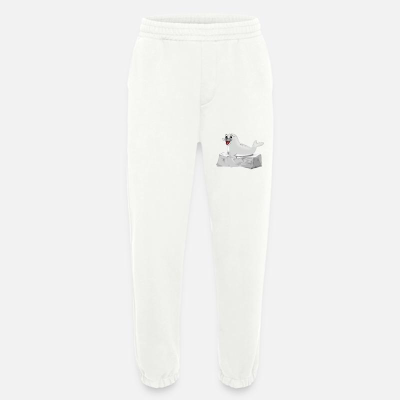 Lachende Robbe auf Fels - Heavyweight Jogginghose - made by SPREAD  - OFF WHITE