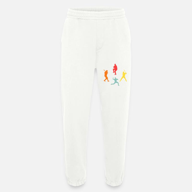 Baseball Player Evolution Baseball - Heavyweight Jogging Pants - made by SPREAD  - OFF WHITE