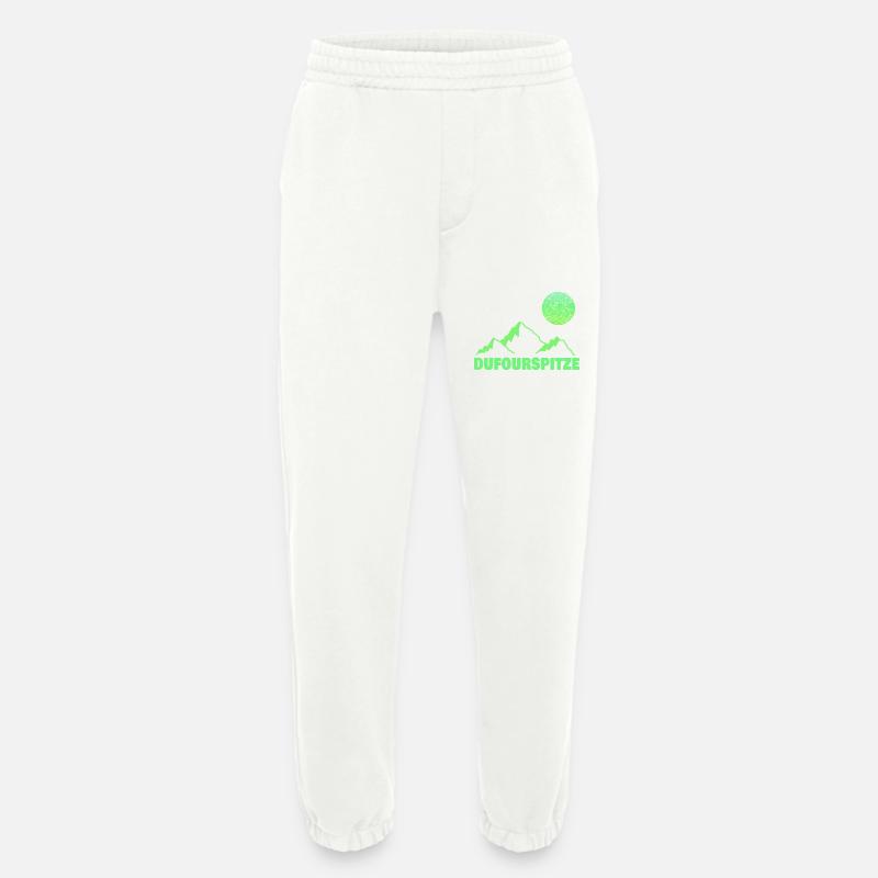 Dufourspitze comme escalade - Pantalon de jogging bio épais fabriqué en UE - OFF WHITE