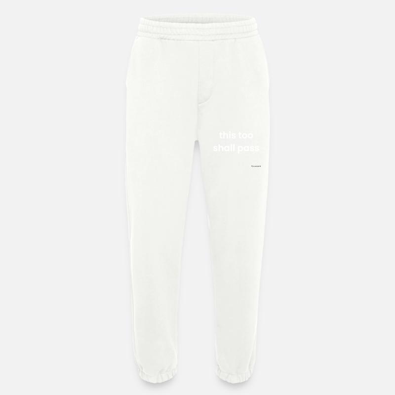 This too shall pass - Heavyweight Jogging Pants - made by SPREAD  - OFF WHITE