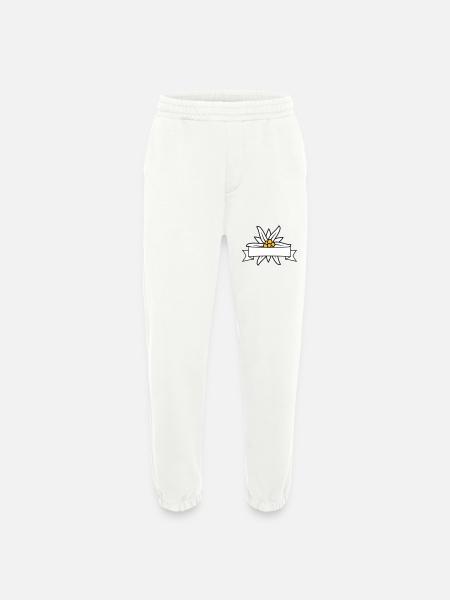 Text banner Edelweiss - Heavyweight Jogging Pants - made by SPREAD - OFF WHITE