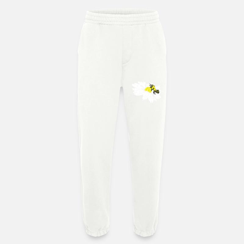Bee flower pollination beekeeper - Heavyweight Jogging Pants - made by SPREAD - OFF WHITE