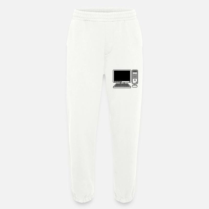 Screen Keyboard Mouse Computer - Heavyweight Jogging Pants - made by SPREAD  - OFF WHITE