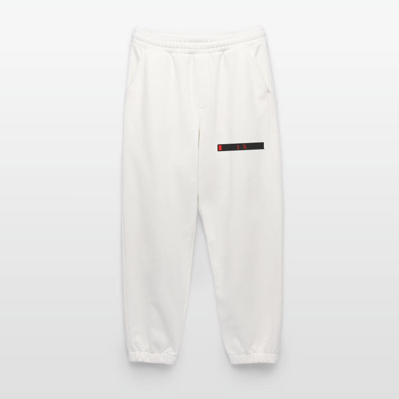 Rectangle loading bar Black Red 1% Heavyweight Jogging Pants - made by SPREAD 
