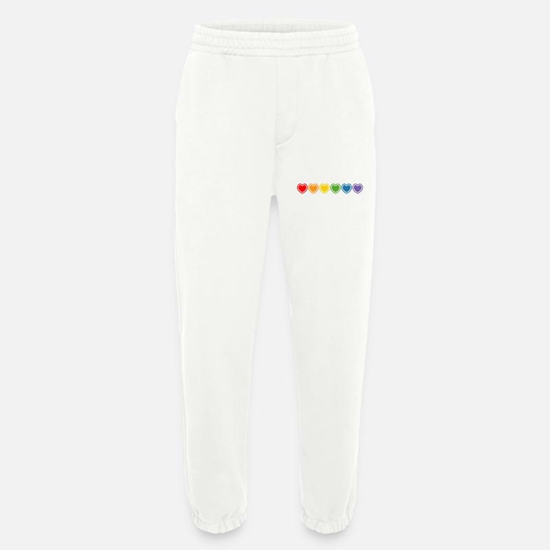LGBT Regenbogenherzchen - Heavyweight Jogginghose - made by SPREAD  - OFF WHITE